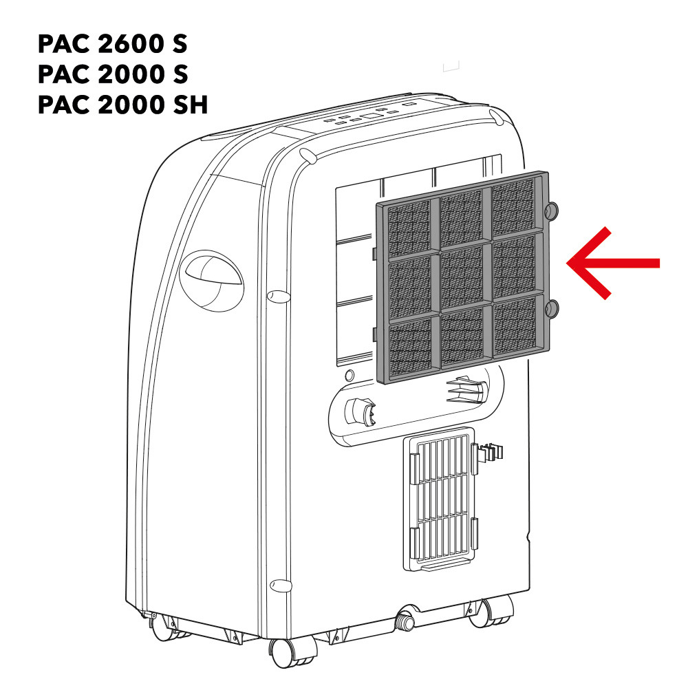 PAC 2600 S / PAC 2000 S / PAC 2000 SH luftfilter PAC 2600 S / PAC 2000 S / PAC 2000 SH luftfilter